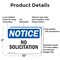 Signmission No Solicitation OSHA Notice Sign, Aluminum, 10in W x 7in L, 2PK OS-2PACK-NS-A-710-L-16197 - alternate 4